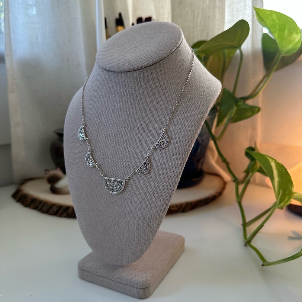 Anna Beck Half Circles Necklace in Silver - Picture 7 of 8